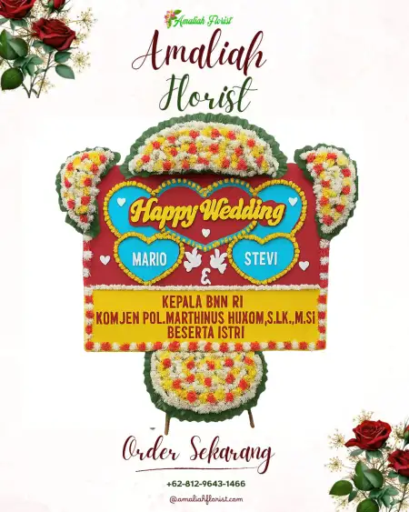 Papan Bunga Pernikahan Sruwen